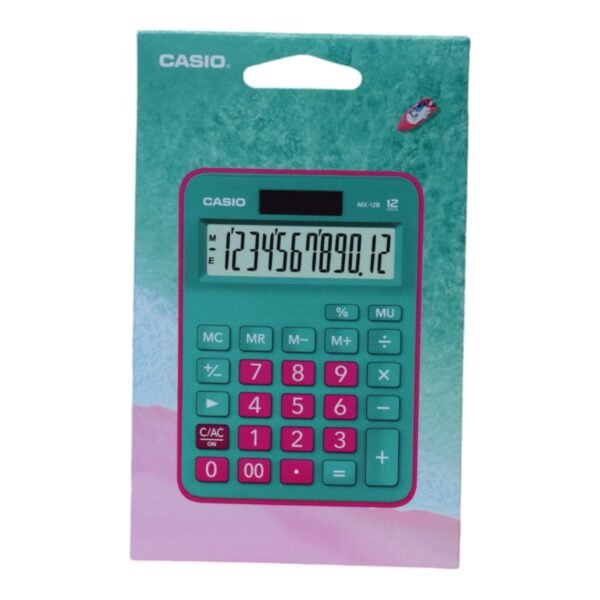 Calculadora Verde con Rosa