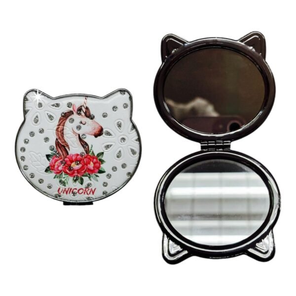 Espejo Maquillador Doble Cara Unicornio