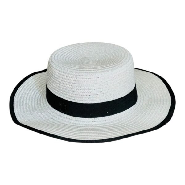 Sombrero Blanco con Lazo Negro