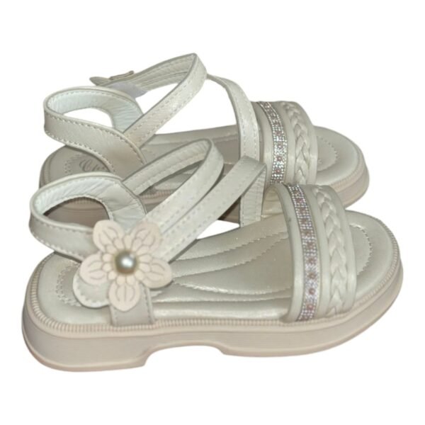 Sandalias Beige con una Rosa